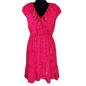 J. Crew V-Neck Floral Print Cottagecore Ruffle Dress Size 2 NWT